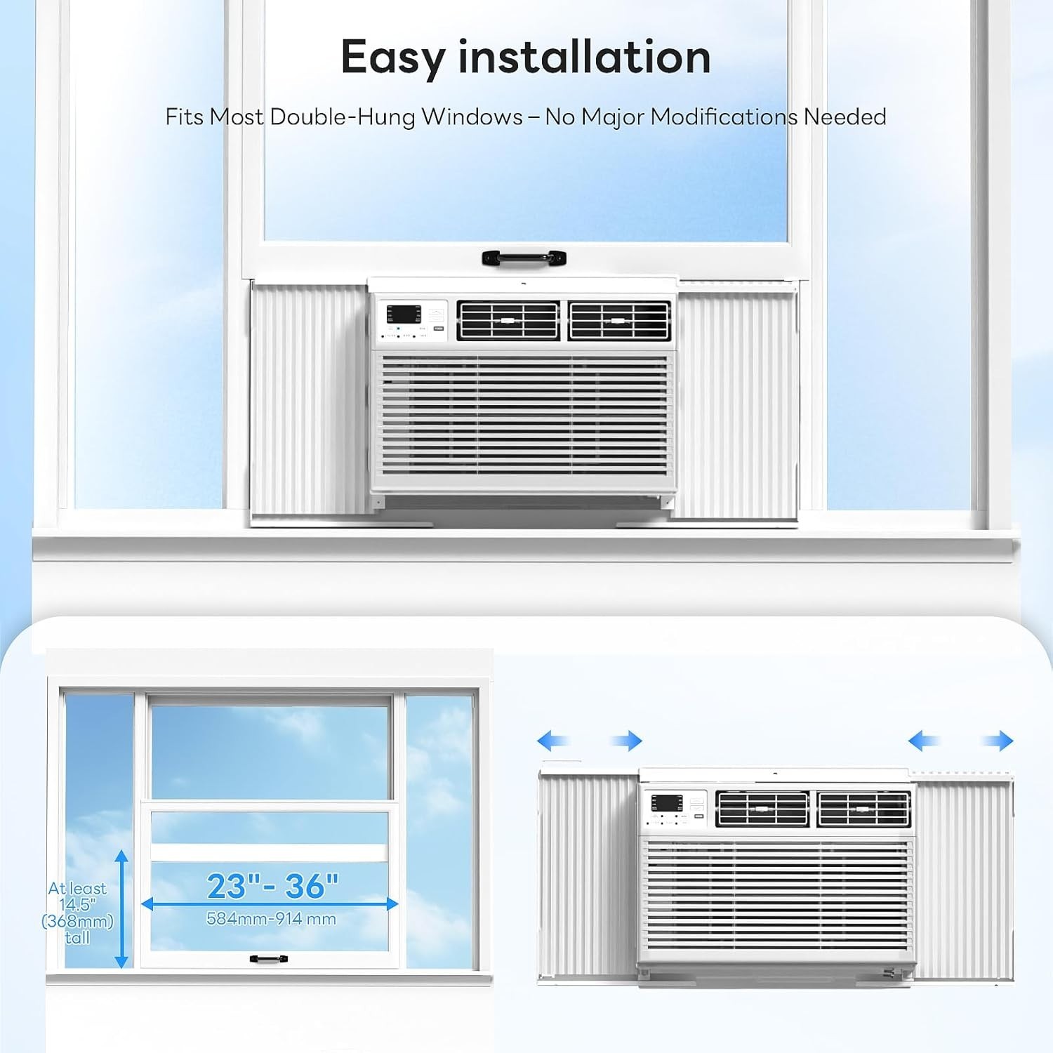 8000 BTU Window Air Conditioner w/ Remote – Fast Cooling