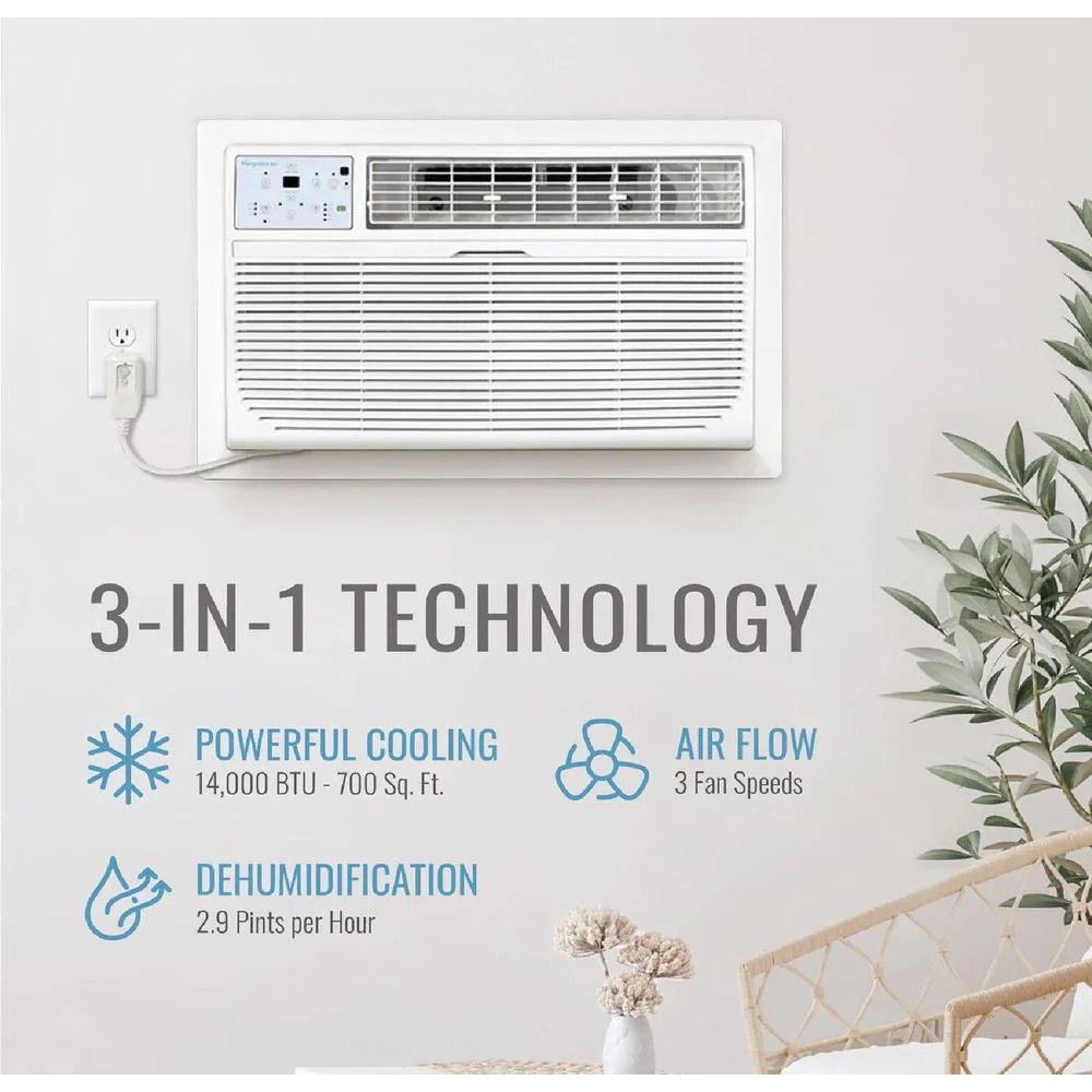 Keystone KSTAT14-2D 14,000 BTU 700 Sq. ft. Through-the-Wall Air Conditioner with