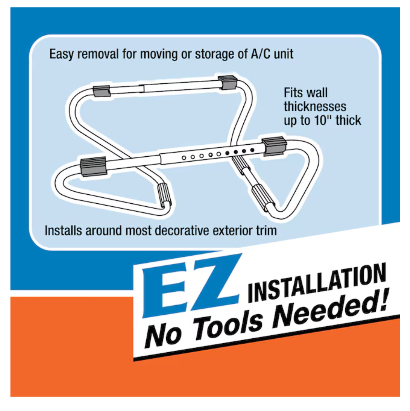 Frost King ACBNT2 Universal Window Air Conditioner Support Bracket Up to 100 lbs