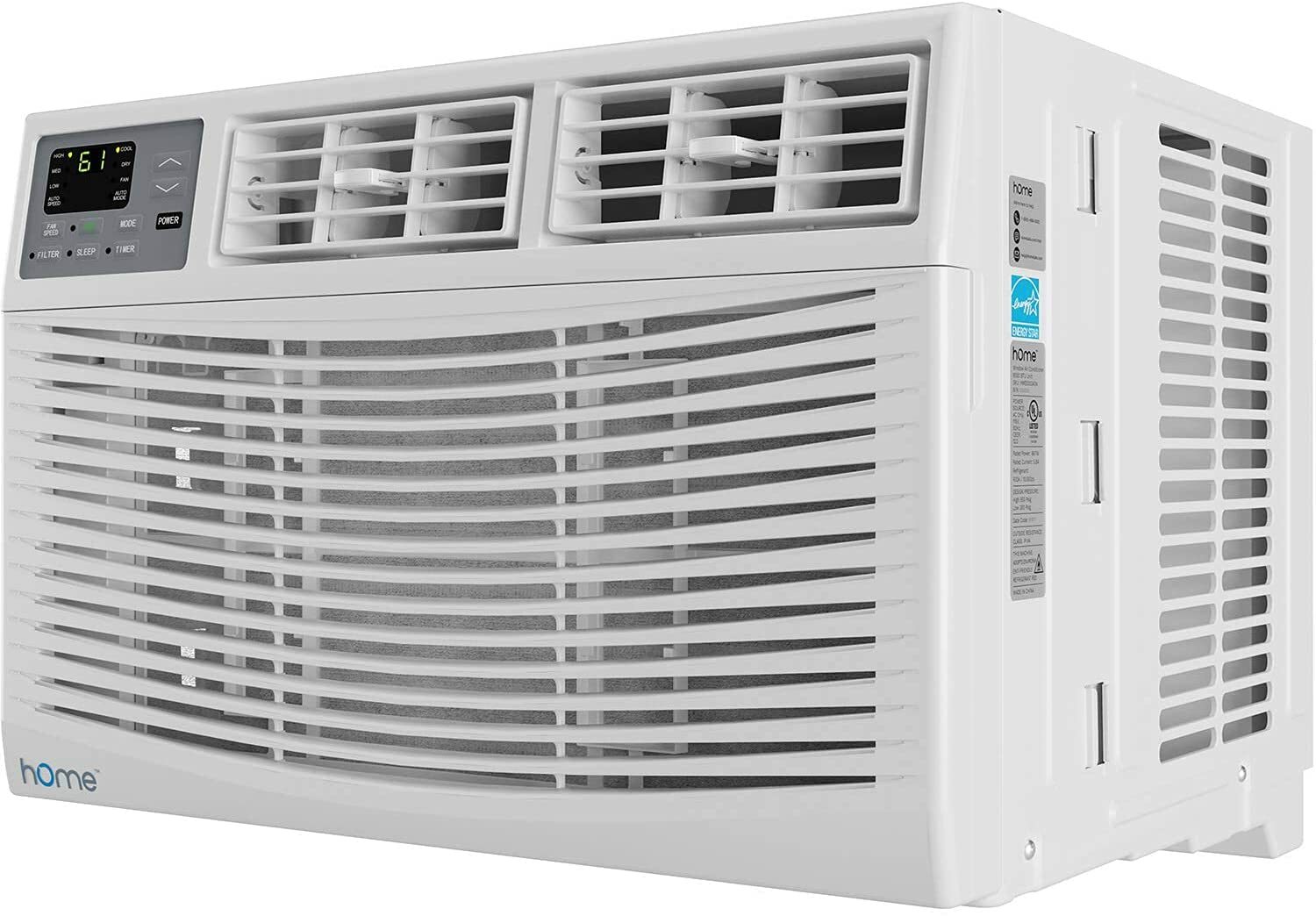 hOmeLabs 8,000 BTU Window Air Conditioner – Energy Star Certified + Window Kit