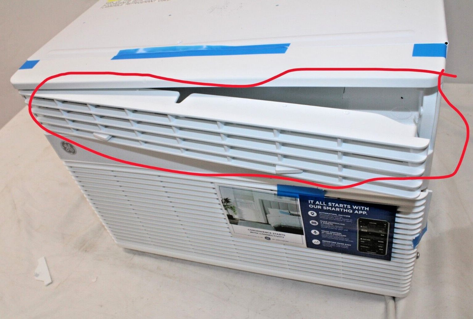 GE 12,000 BTU Smart Electronic Window Air Conditioner for Rooms up to 550 Sq Ft