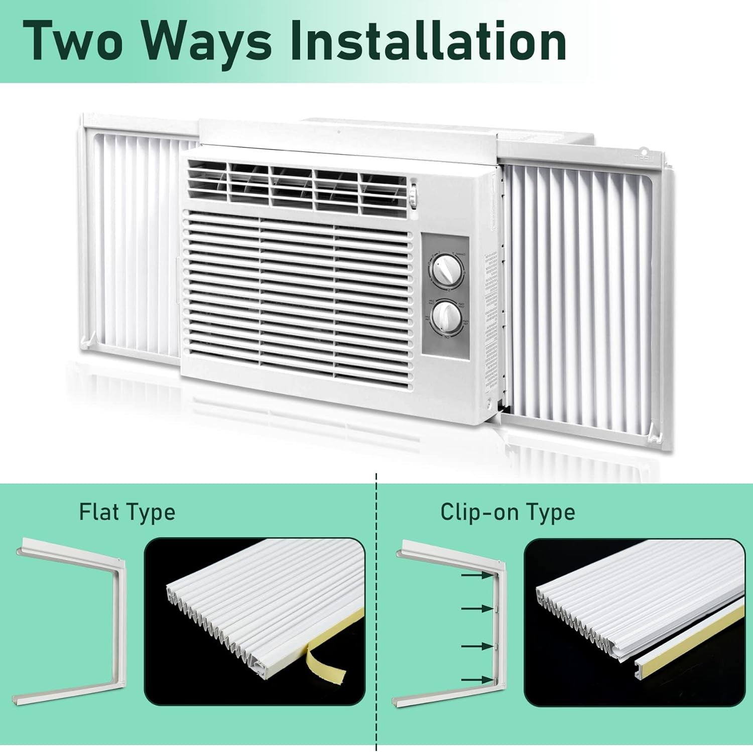 Window Air Conditioner Side Panels with Double Layers Adjustable Insulation AC