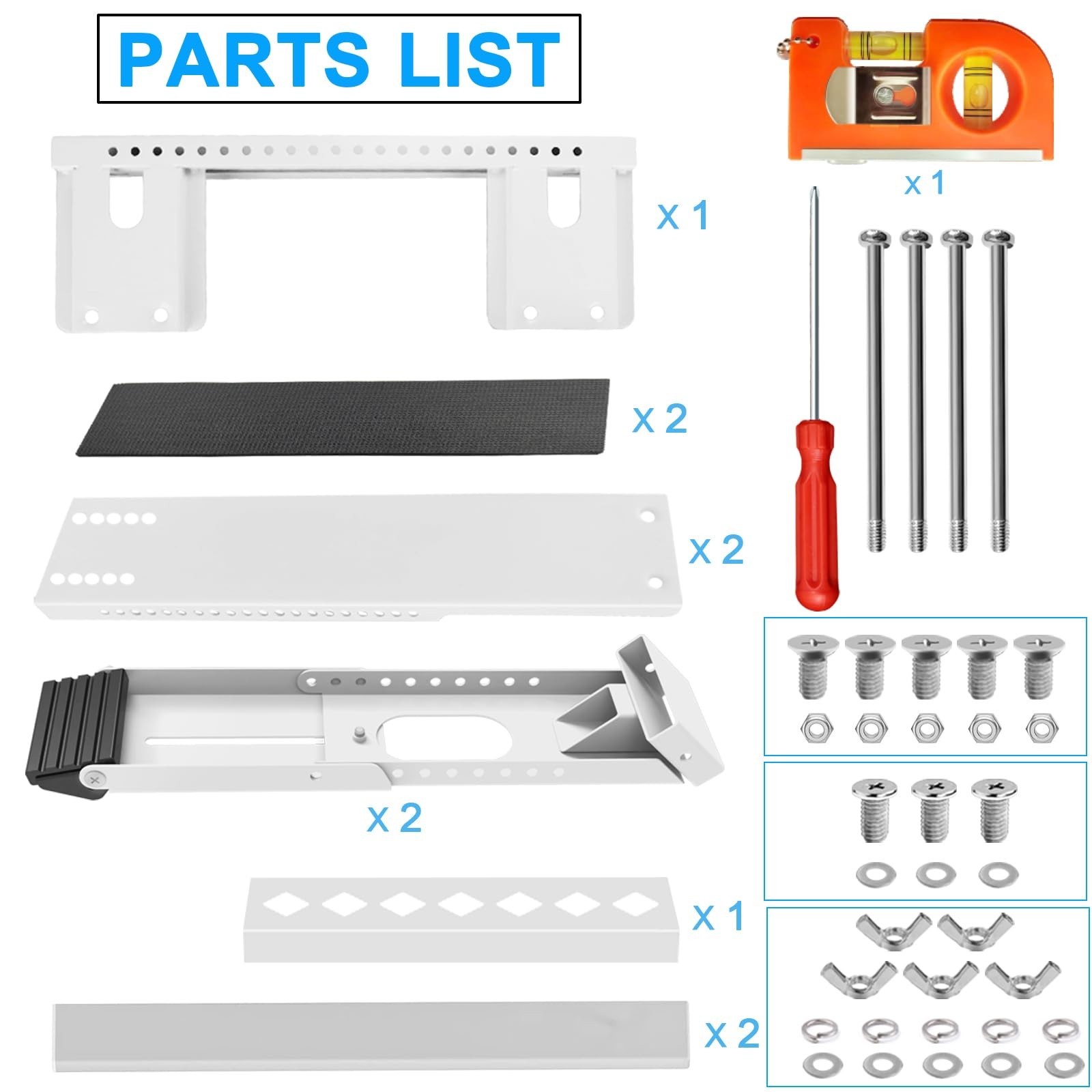 Heavy-Duty Universal AC Window Support Bracket, No Drill, Up to 200lbs, Fits Mos