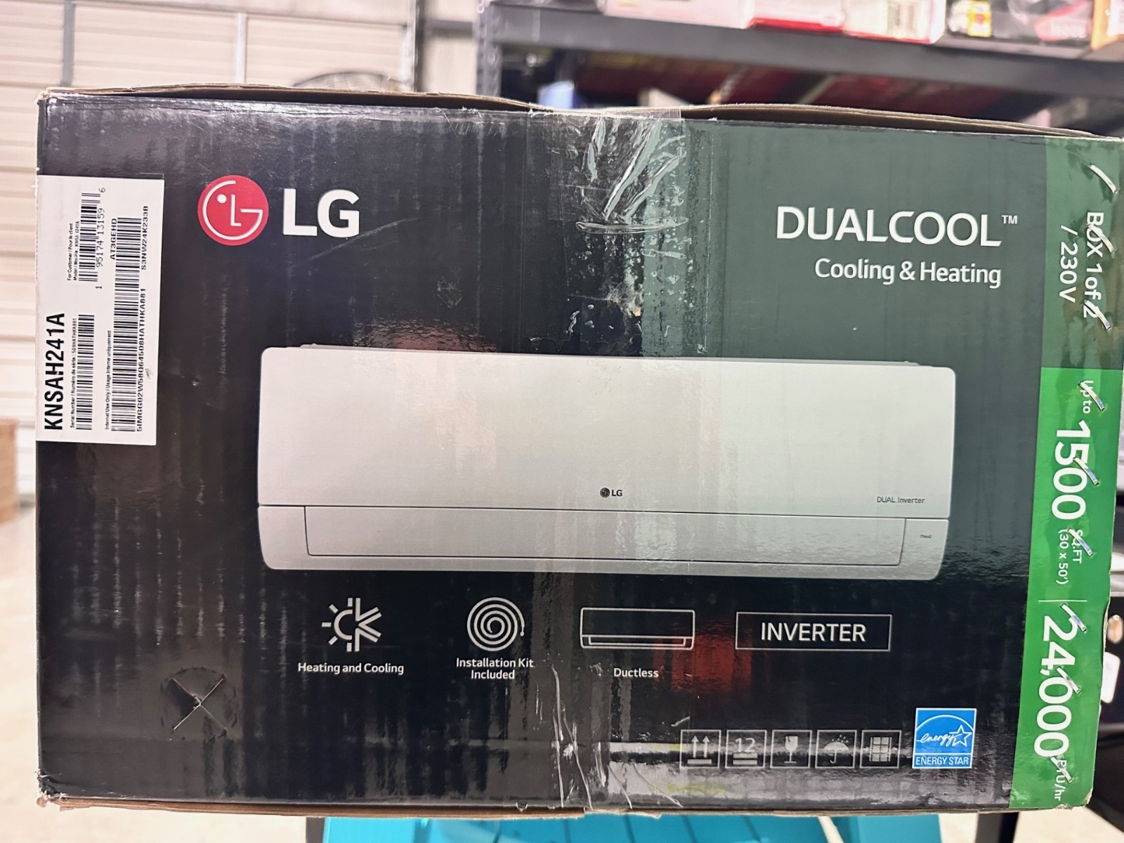 LG Indoor Unit 24,000 BTU 20 SEER2 Wi-Fi 1-Zone Ductless Mini Split Wall Unit
