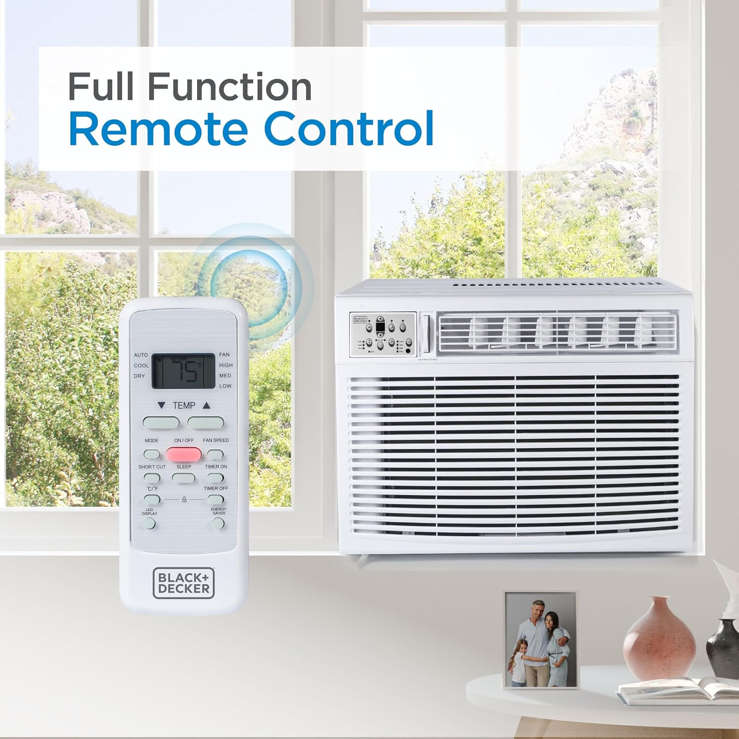 BLACK+DECKER Window Air Conditioner 18000 BTU, AC Window Unit Cools up to 1000 S