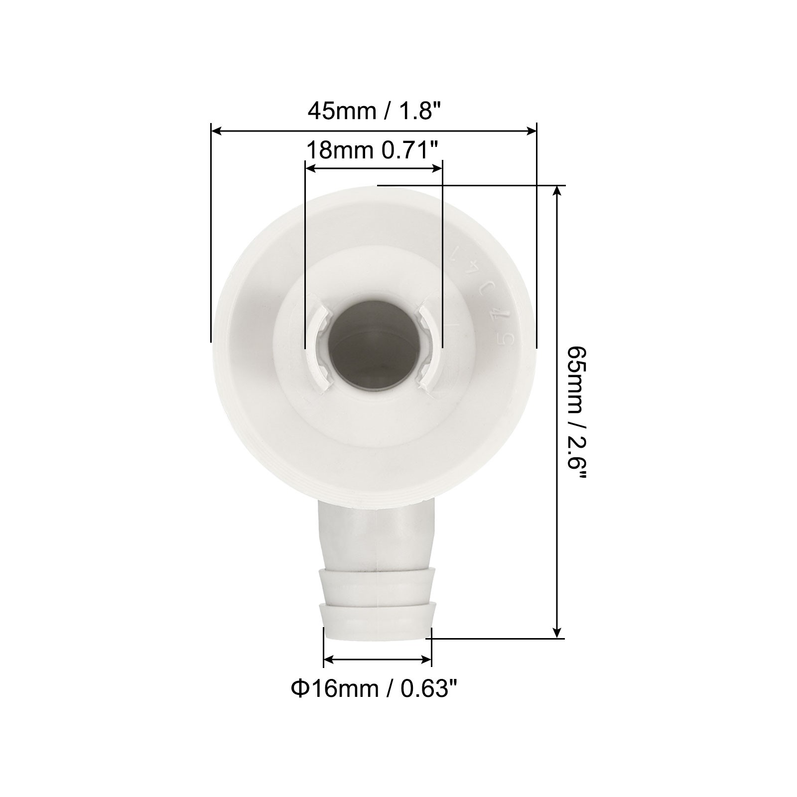 1pcs 18mm Air Conditioner Drain Hose Connector with Clamp, White Style 7