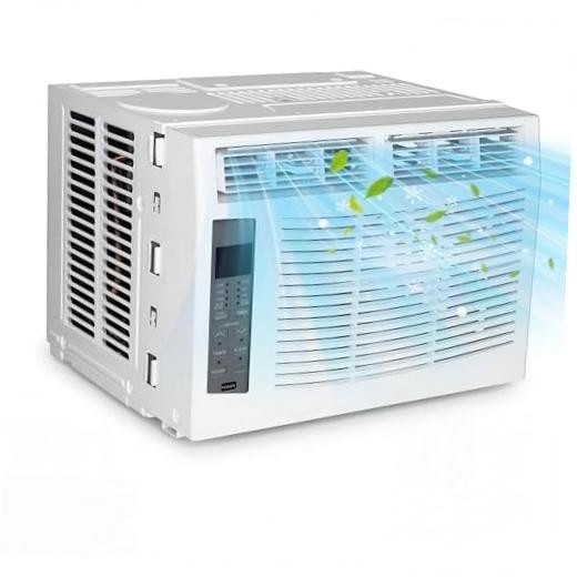 6,000 Btu Window Air Conditioner, Cools Up to 250 Sq. Ft with Cooling,