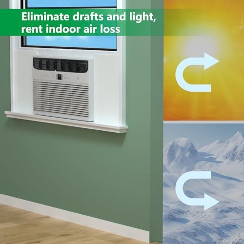 Window Air Conditioner,Side Insulated Foam Panel, Summer/Winter Heat and Draft
