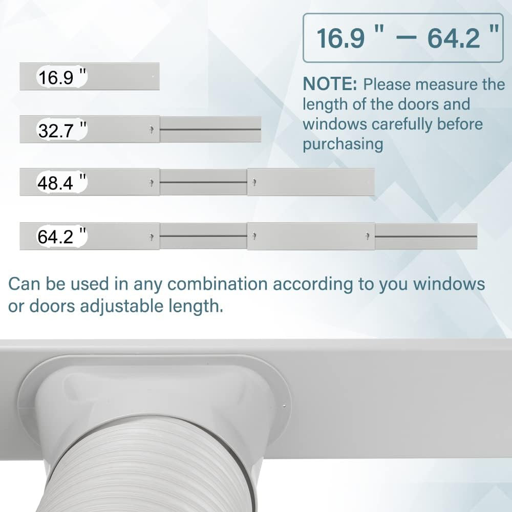 Portable Air Conditioner Window Door Kit 5.9″ Anti Exhaust Hose Fits LG A/C NEW
