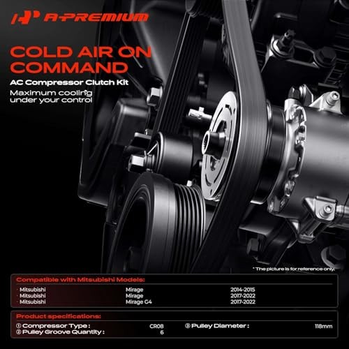 Air Conditioner AC Compressor Clutch Kit Compatible with Mitsubishi Mirage