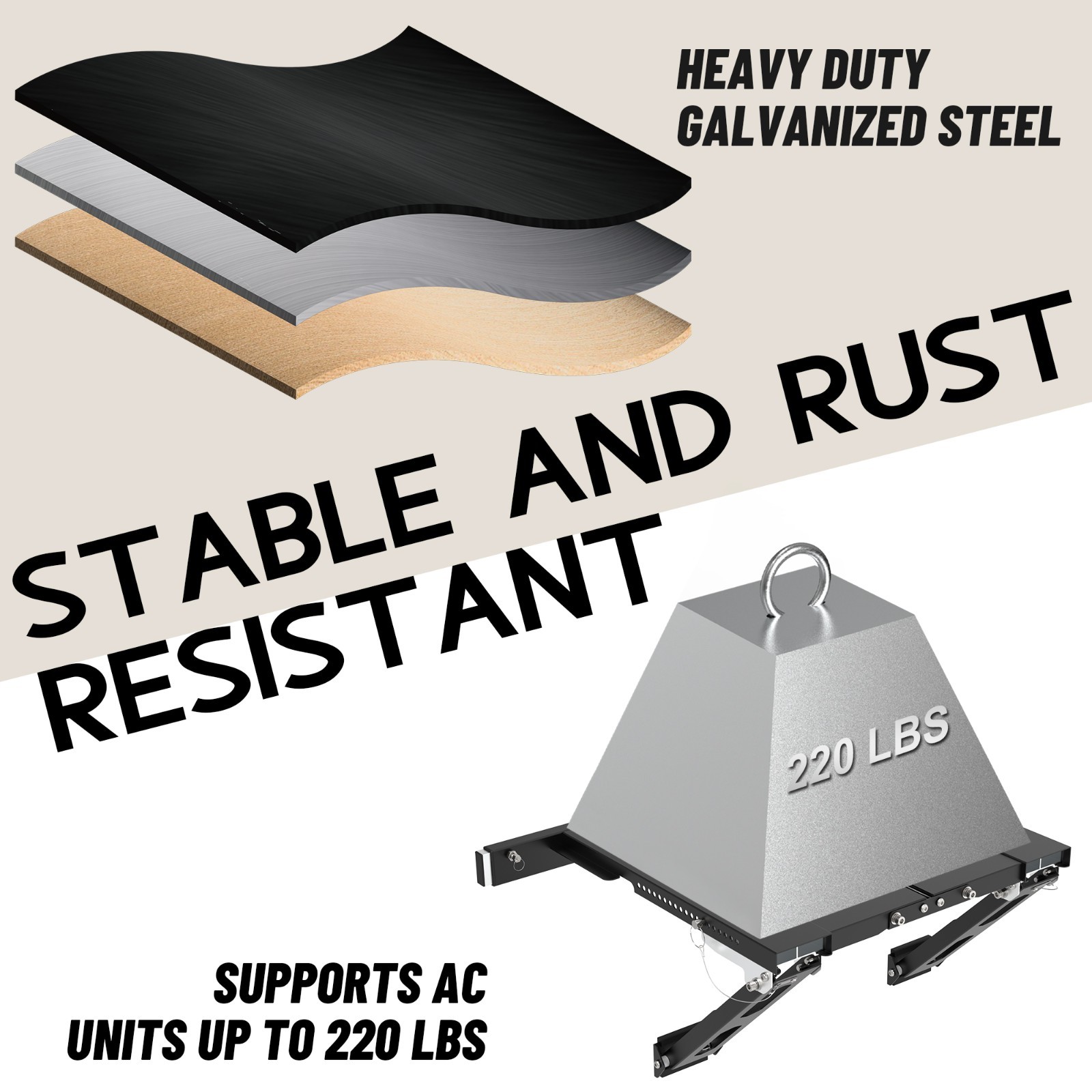 Adjustable Window AC Bracket,Upgraded Conditioner Support Bracket No Drill