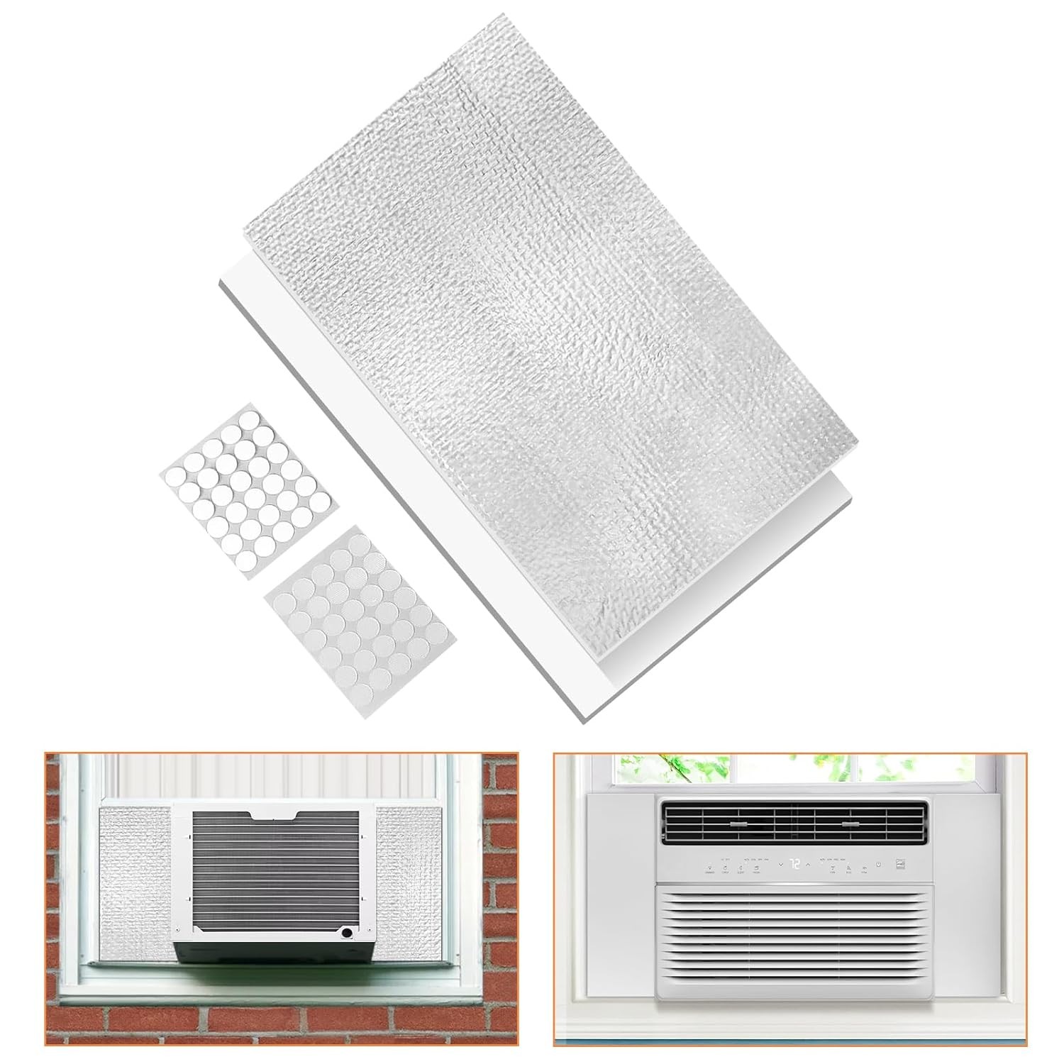 Window AC Air Conditioner Insulation Foam Side Panels Winter Cover Kit