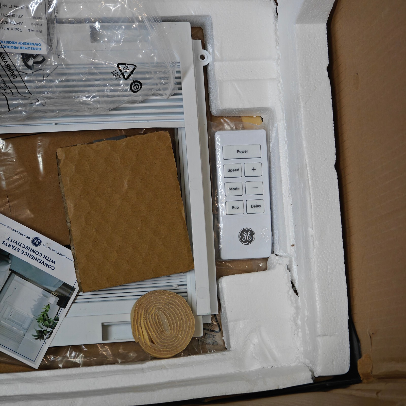 GE AHEK08ACW1 8000 Btu Smart Window Air Conditioner Open Box Brand New