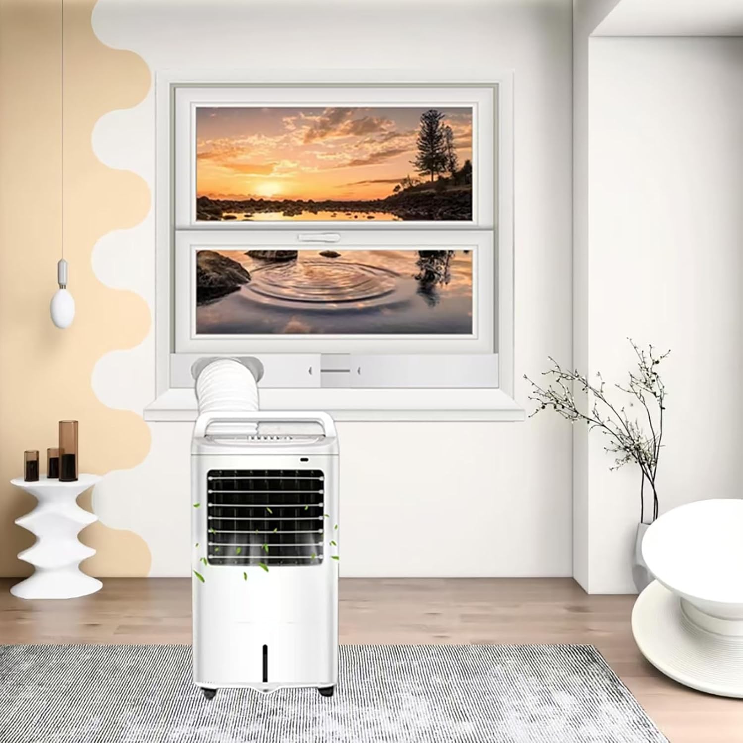 Portable Air Conditioner Window Vent Kit 5.1 Inch Diameter 59 Inch Length