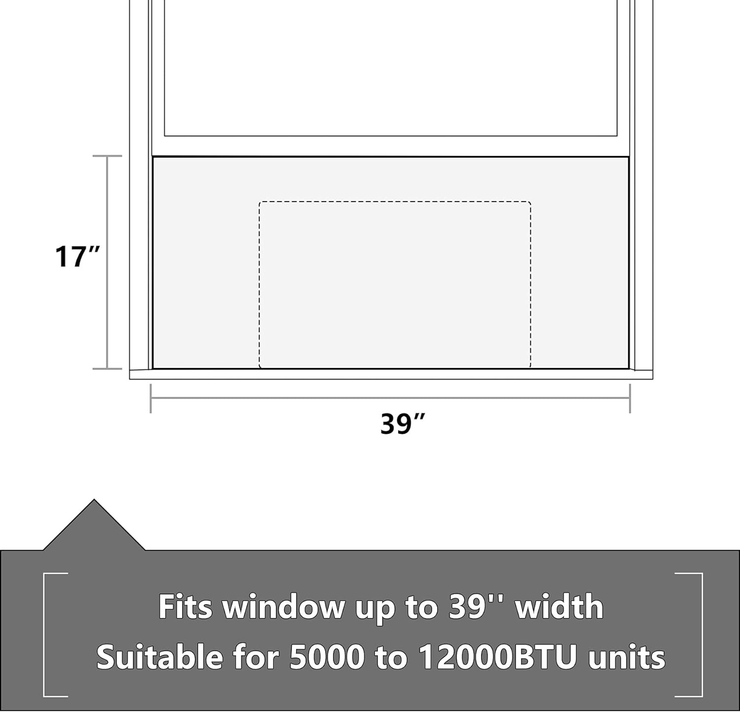 BJADE’S Window Air Conditioner Side Insulated Foam Panel, One-Piece Full Surroun