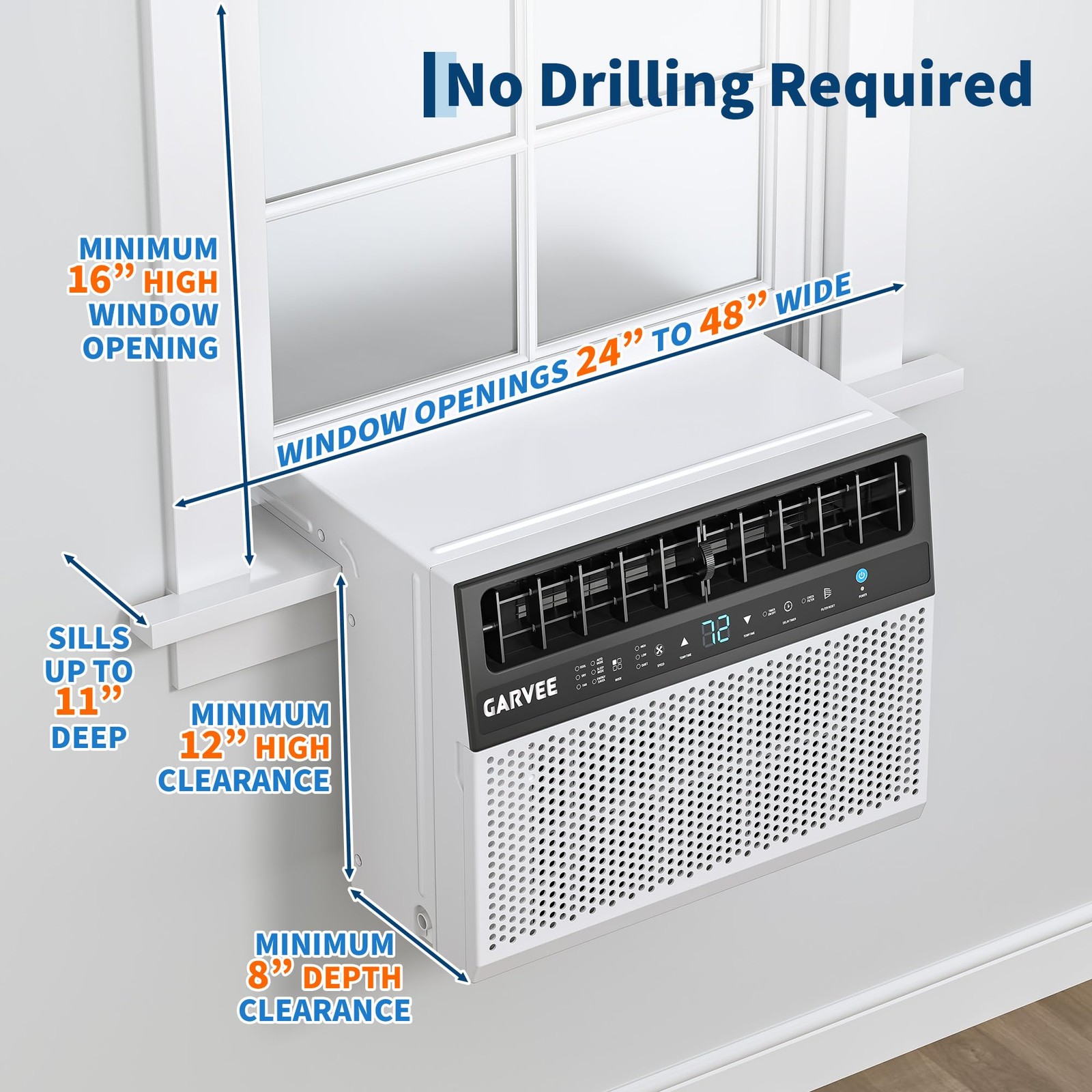6000BTU U Shaped Window Air Conditioner, Window AC Units Cools up to 269 Sq. …