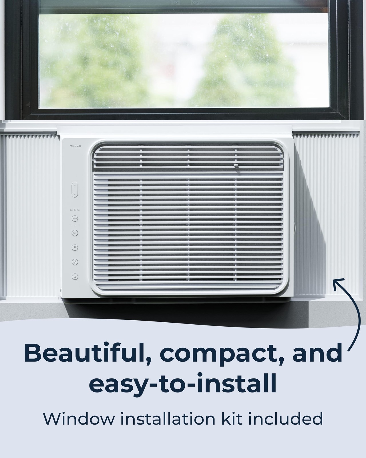 6,000 BTU Window Air Conditioner – Cools up to 250 Sq. Ft. – Easy Install, Vo…