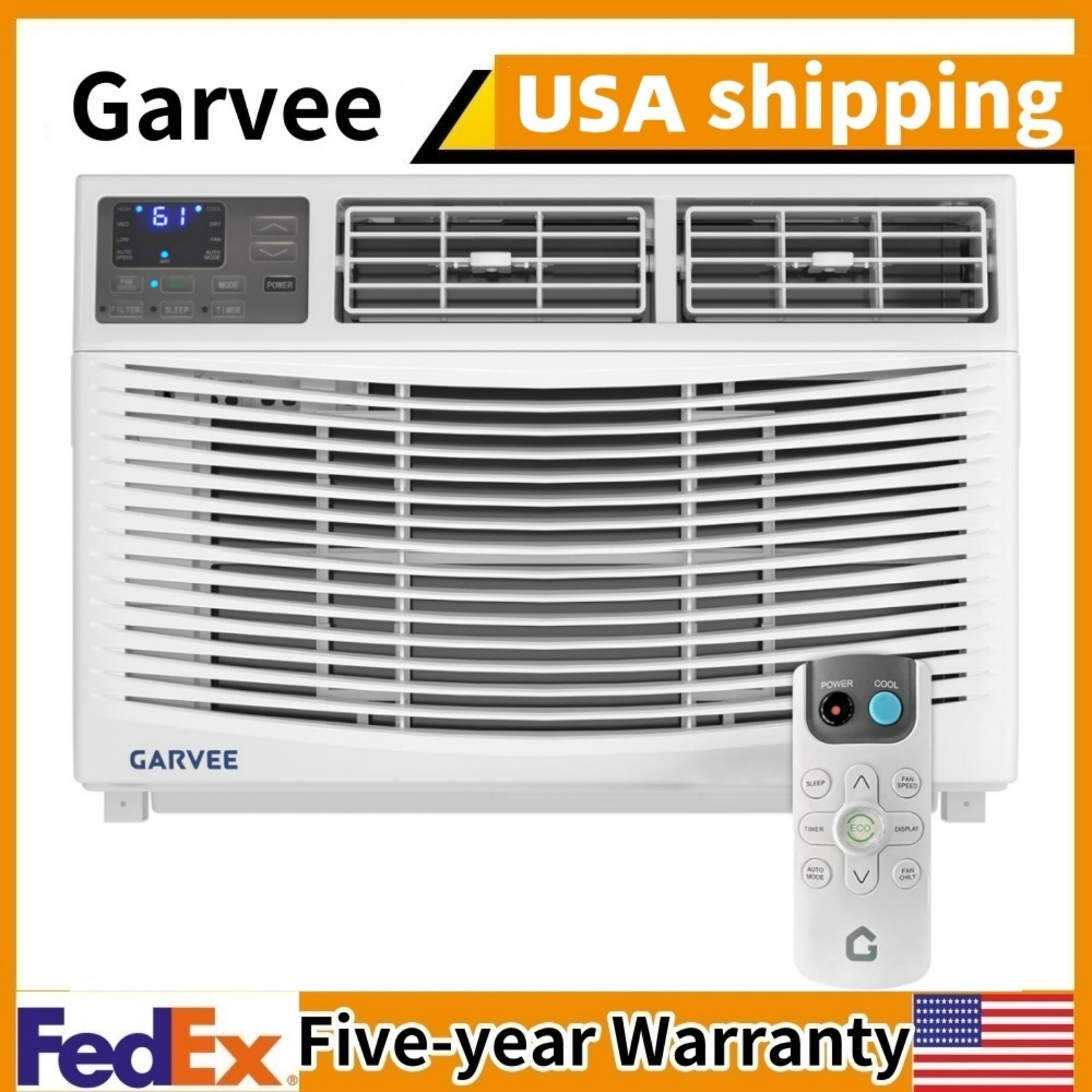 10000 BTU Window Air Conditioner with WiFi App & Remote Control Up to 450 Sq.Ft