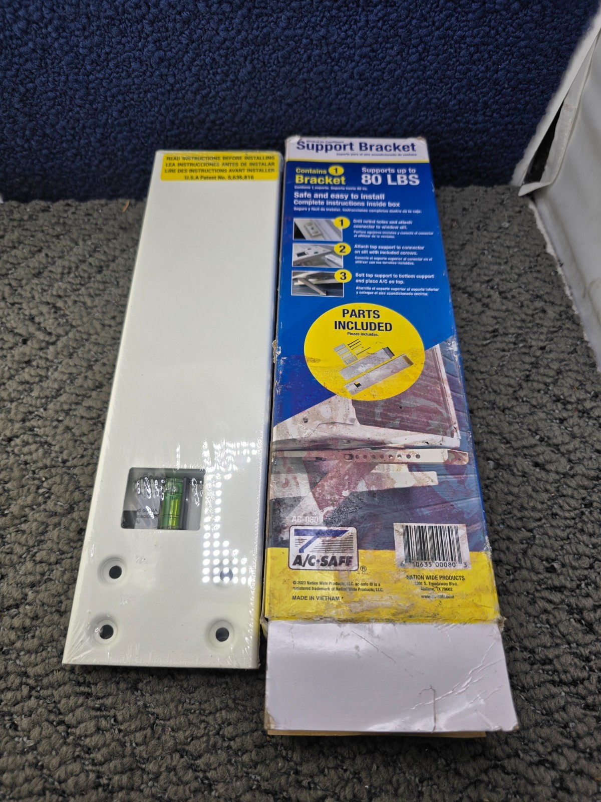 A/C-SAFE AC-080: Window Air Conditioner Support Bracket Up To 80 Lbs 5-10K BTU
