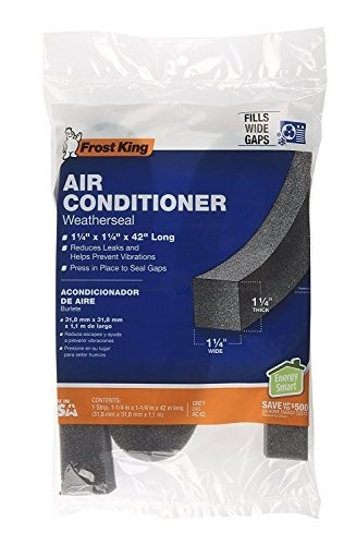 Air Conditioner Weatherseal Tape 1-1/4 x 1-1/4 Inch 42 Inch Foam Weather