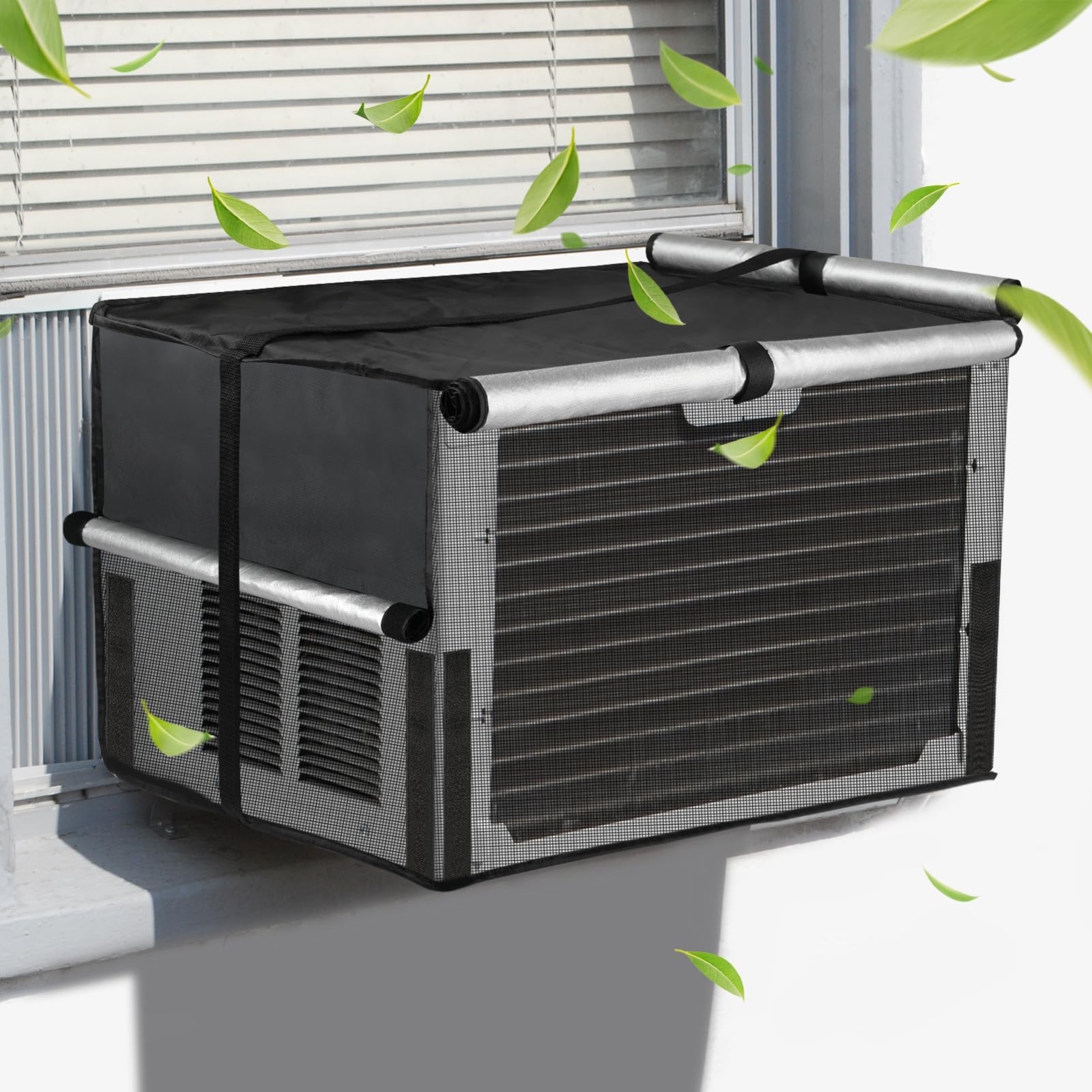 Outdoor Mesh Window Air Conditioner Cover – Waterproof, Dustproof, Insect Protec
