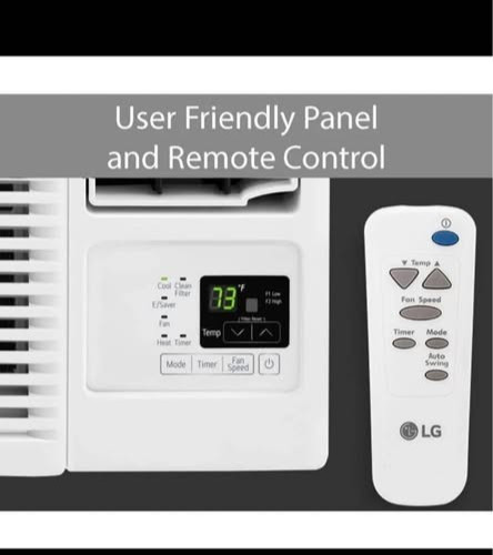 LG 12,200 BTU 230V Window Air Conditioner Cools 570 Sq. Ft. w/ Heater & Remote