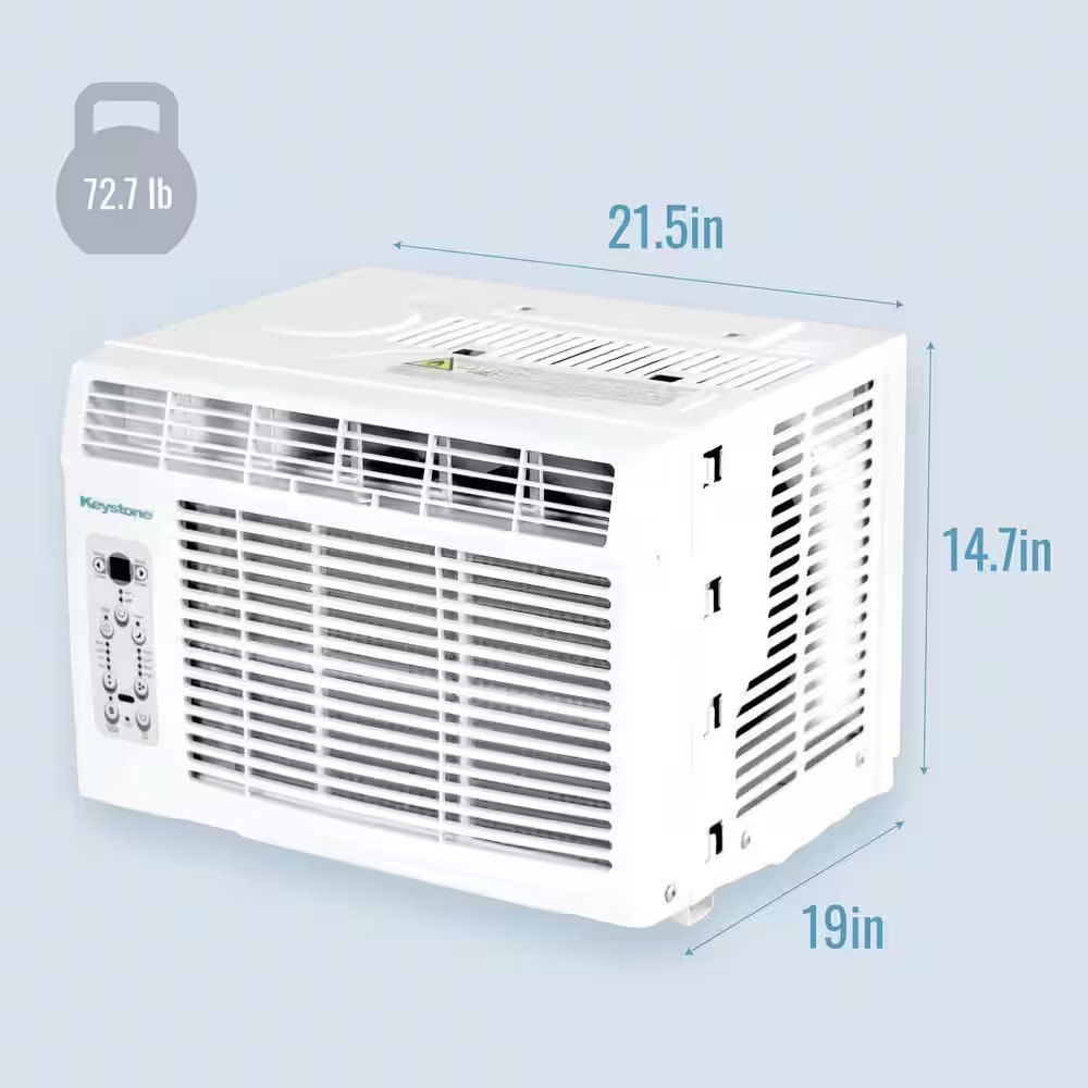 12,000/11,600 BTU 230V Window Air Conditioner with 11,000 BTU Supplemental Heat