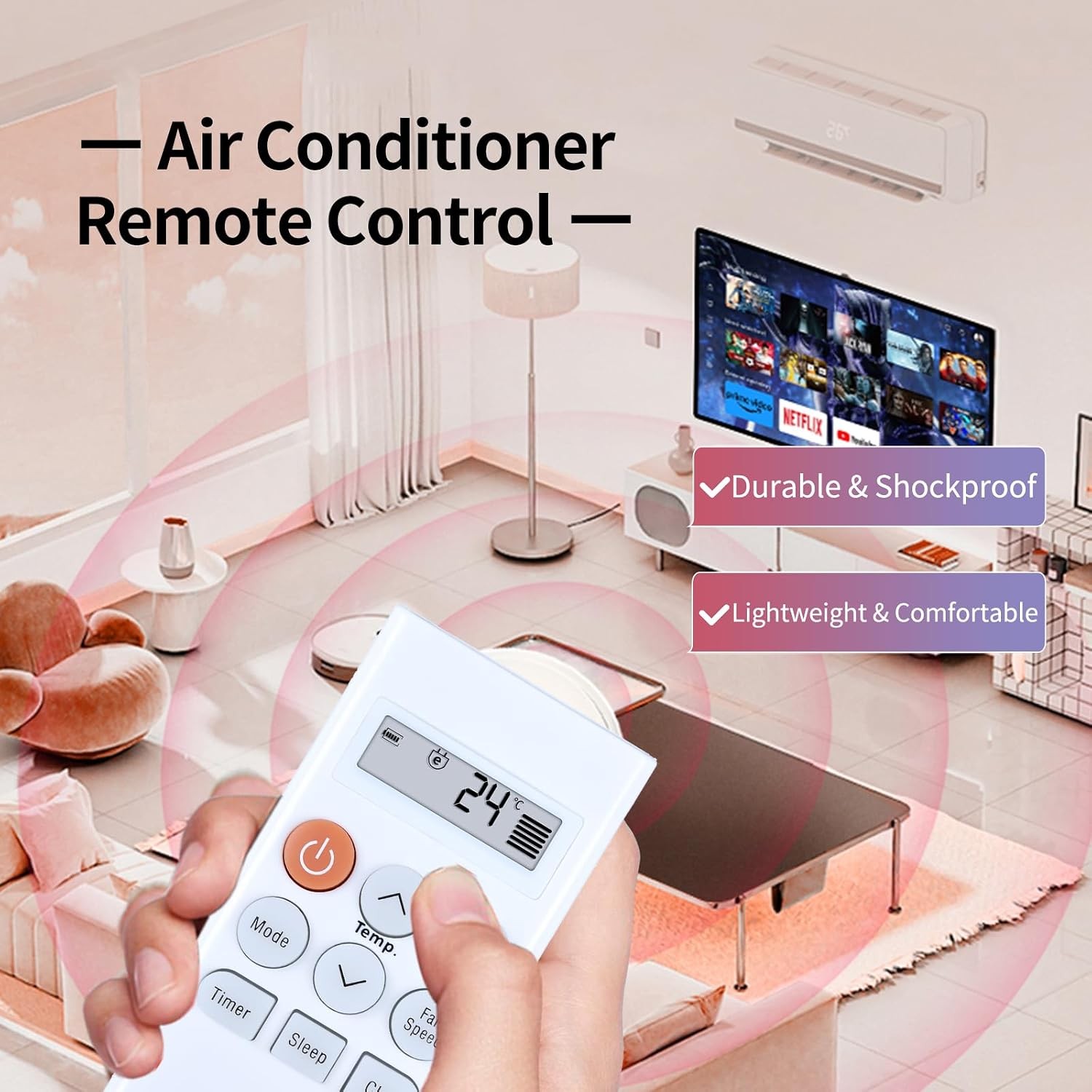 New Replacement AC Remote Control for LG Portable Window Air Conditioner, Fit fo