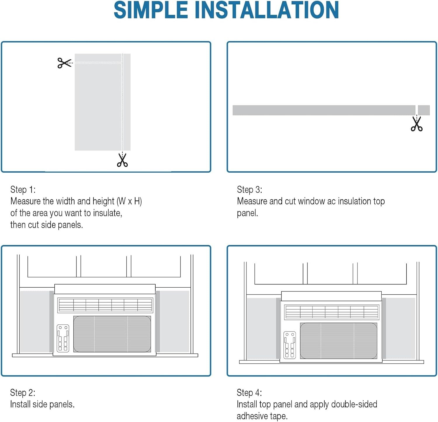Window Air Conditioner Surround Foam Insulation Panels,Ac Side Insulating Sun Bl