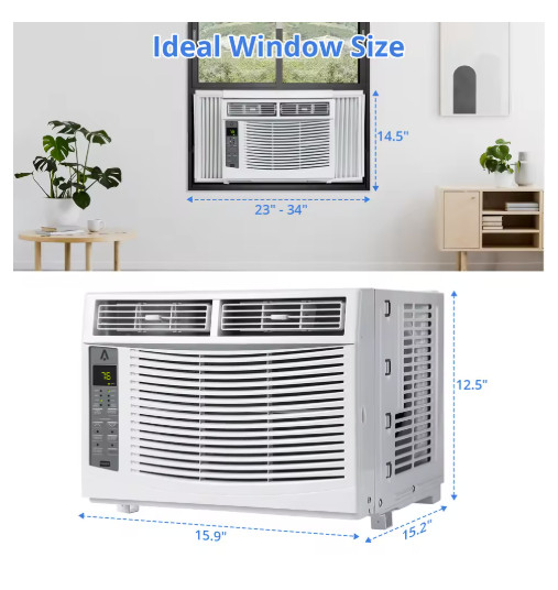 6000 BTU Air Conditioner Remote App Control Window AC Unit