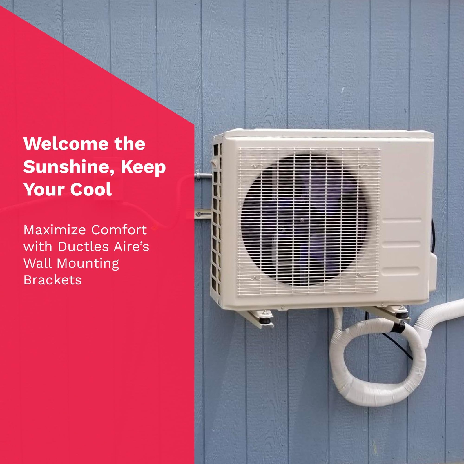 DuctlessAire Outdoor Wall Bracket-Air Conditioner Support Bracket 9000-36000 BTU