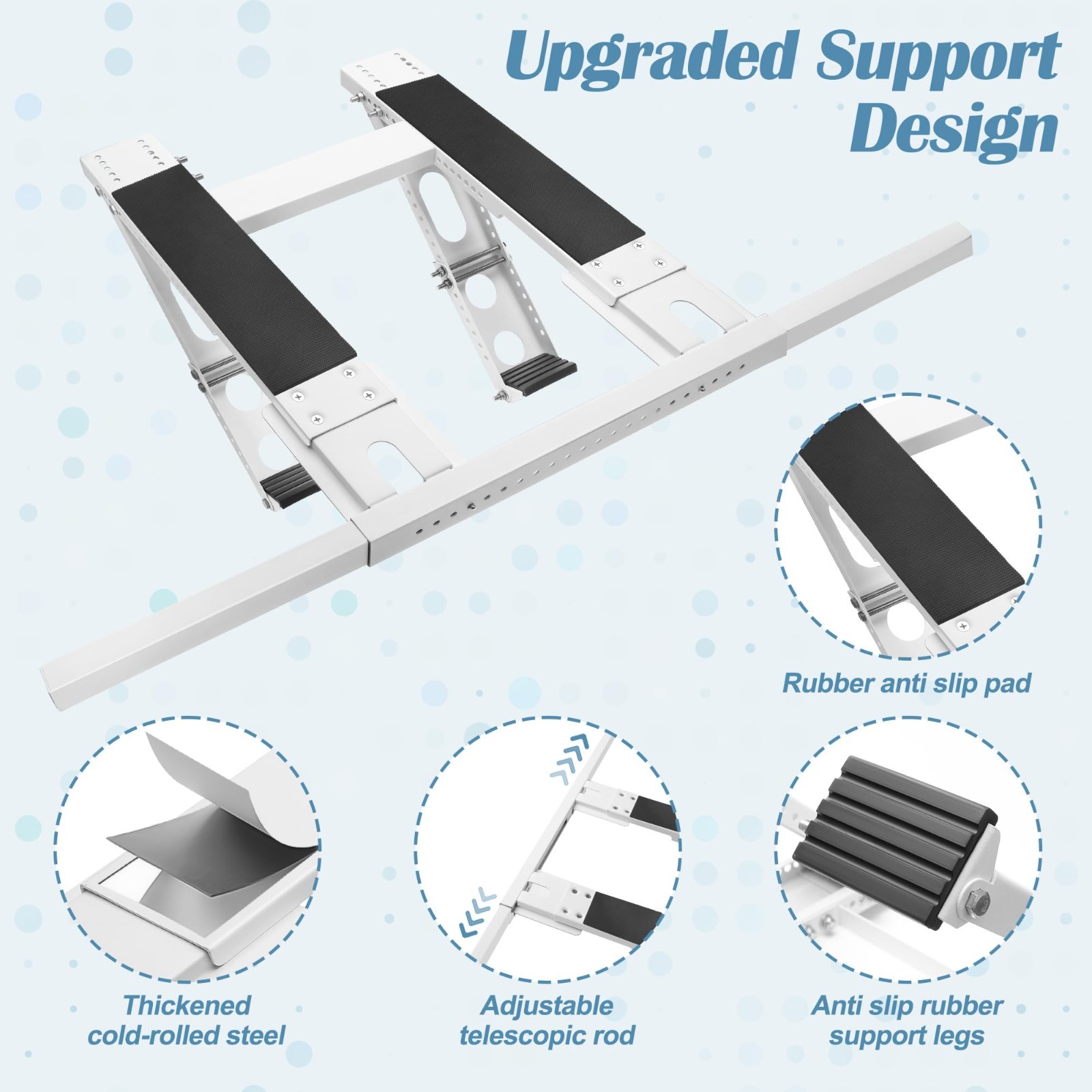 Heavy-Duty No-Drill Window AC Bracket for Single & Double-Hung Windows, 220lbs C