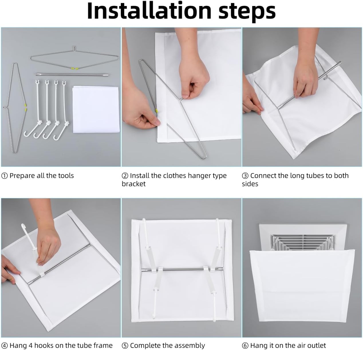 2 Pack 13.76 Inch Ceiling Air Conditioner Wind Deflector for Efficient Airflow