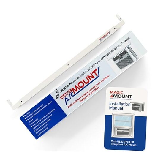Window AC Bracket – No Tools or Drilling Required – Adjustable Fit (25″-42″) –
