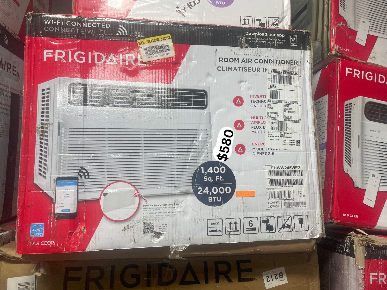 White Frigidaire Room Air Conditioner