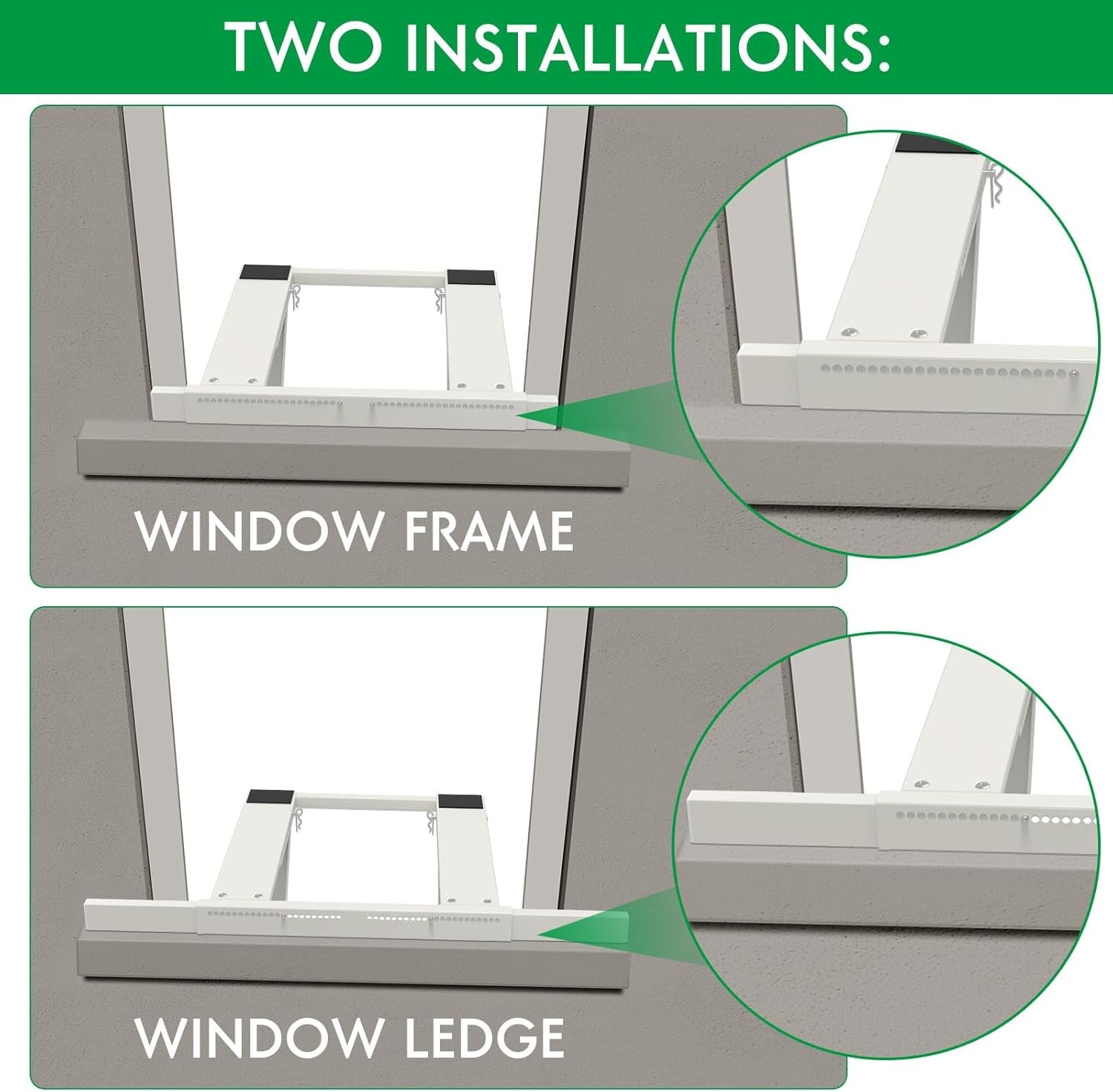 Window AC Bracket No Drill, up to 200 lbs