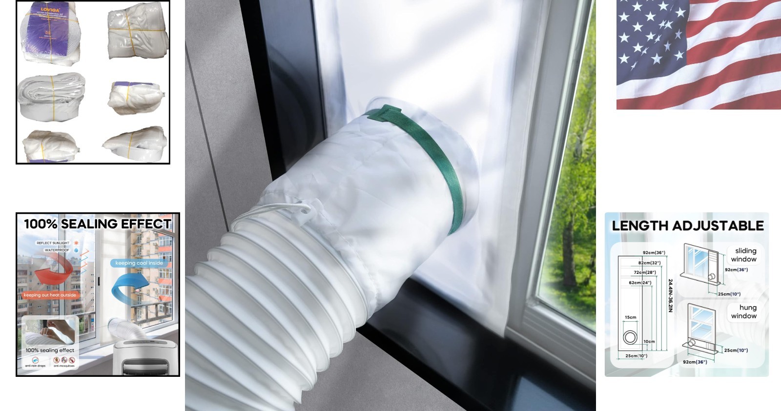 Window Seal for Portable Air Conditioner, 100% Sealing Effect AC Window Seal …