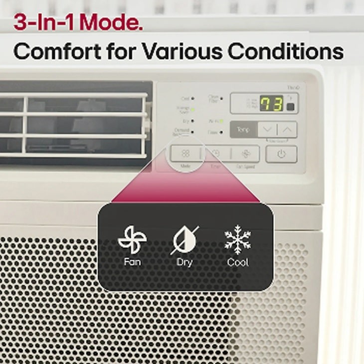 LG 12,000 BTU Smart Wi-Fi Enabled Window Air Conditioner LW1223ERSM Refurbished