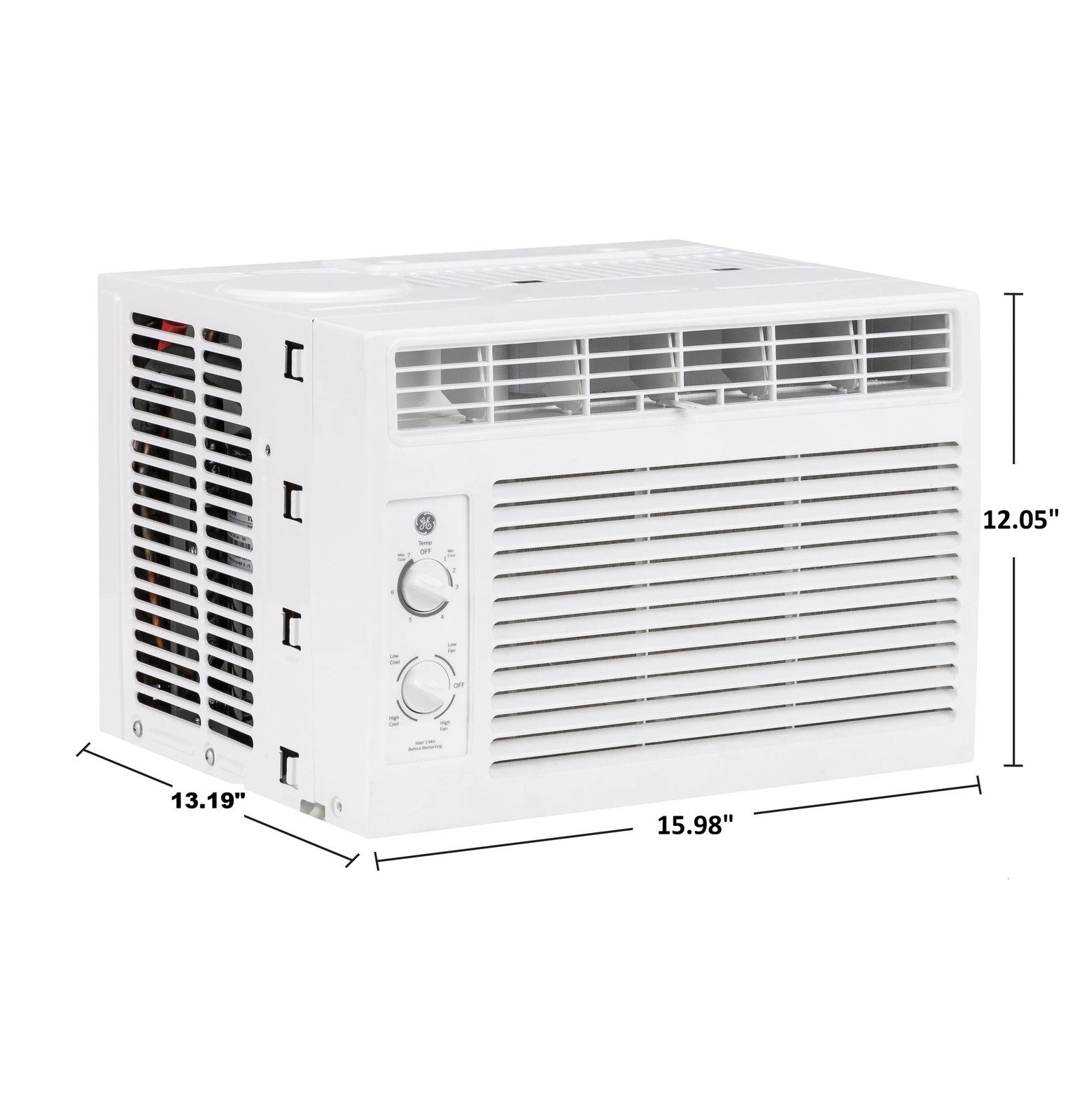 GE 5000 BTU Window Air Conditioner 115V Small Room 150 sq ft White