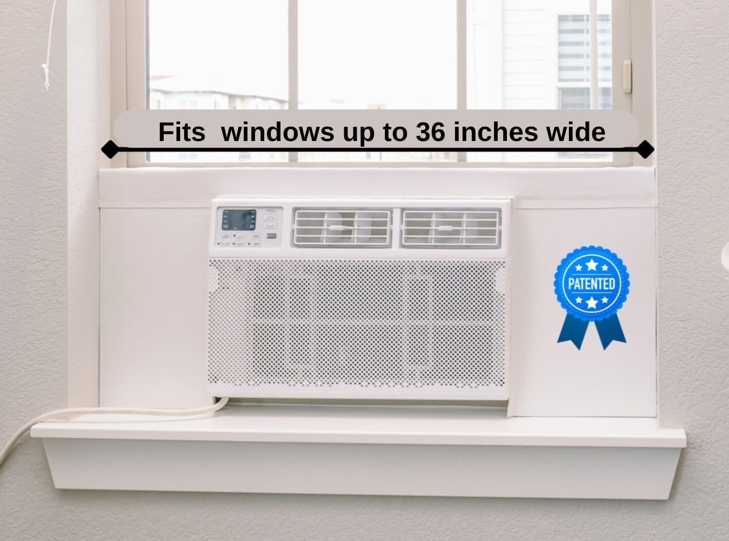 Surround Insulation Side Panels White for Window AC Unit Indoor Air Conditioner