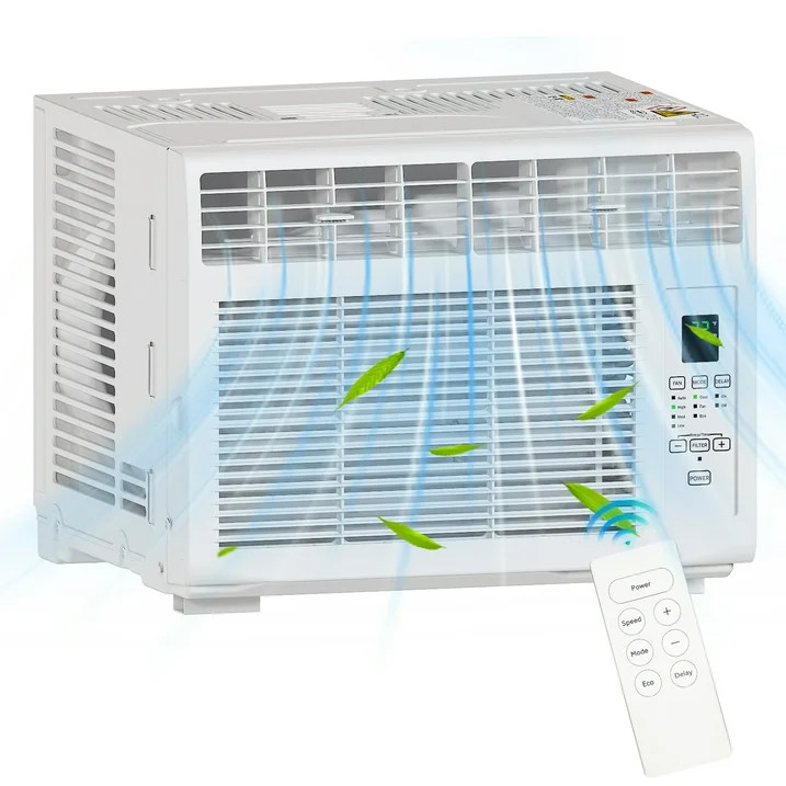 6000 BTU 3 in 1 Window Air Conditioner Cooling Dehumidifier Fan w/Timer, Remote