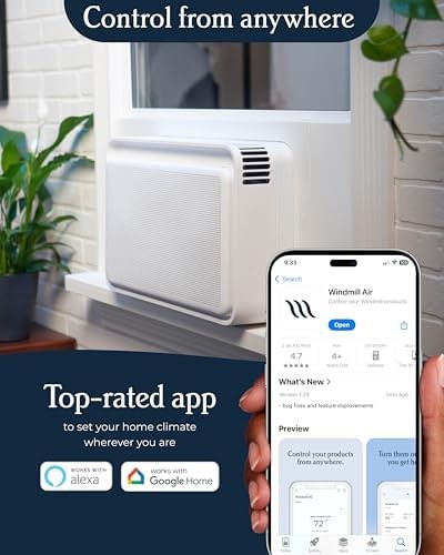Windmill Window Air Conditioner – Quiet & Smart, Easy Install, Voice-Enabled,…