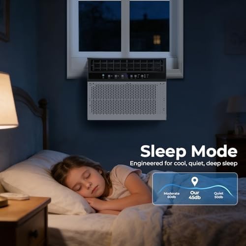 Electactic U-shaped Window Air Conditioner,AC Window Unit Cools Up 550 Sq.ft,…