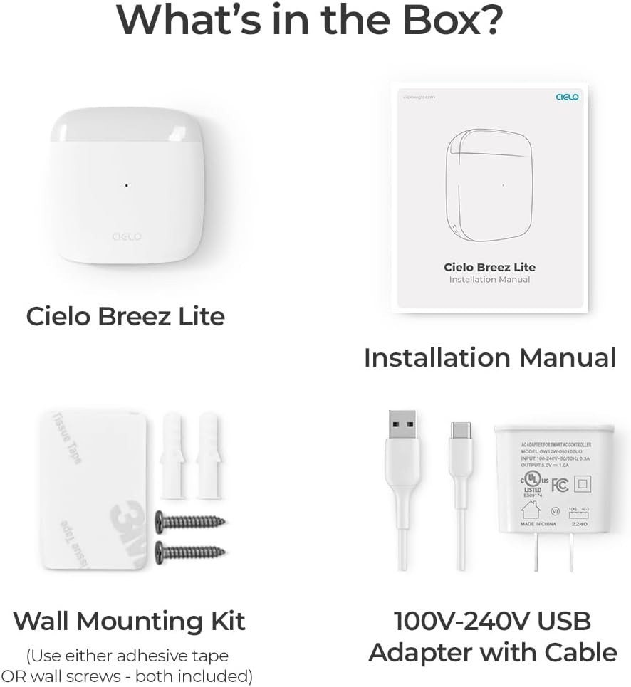 Smart AC Controller for Mini-Split Window Portable Air Conditioner White