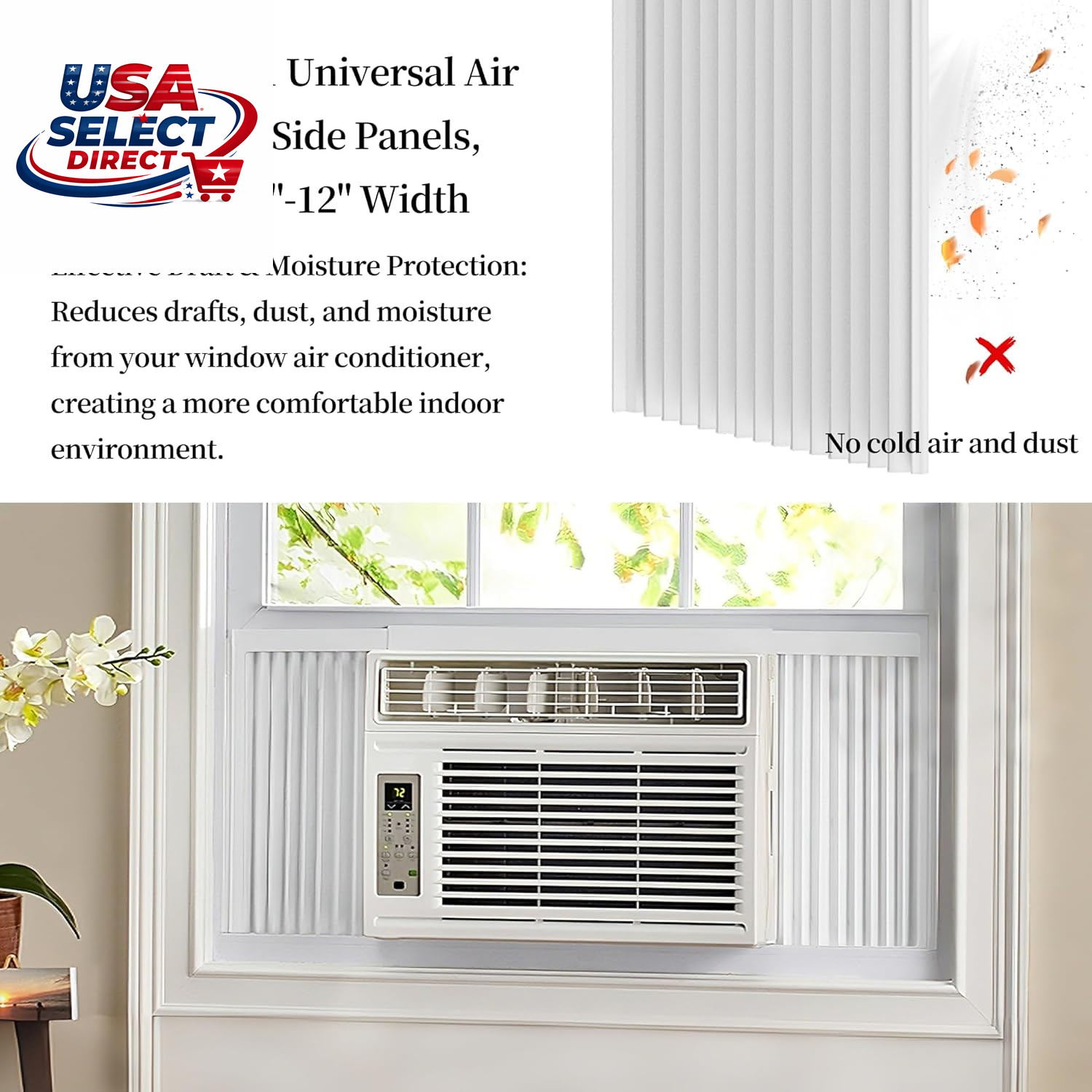 Adjustable Air Conditioner Side Panels 7″-12″ Universal Fit