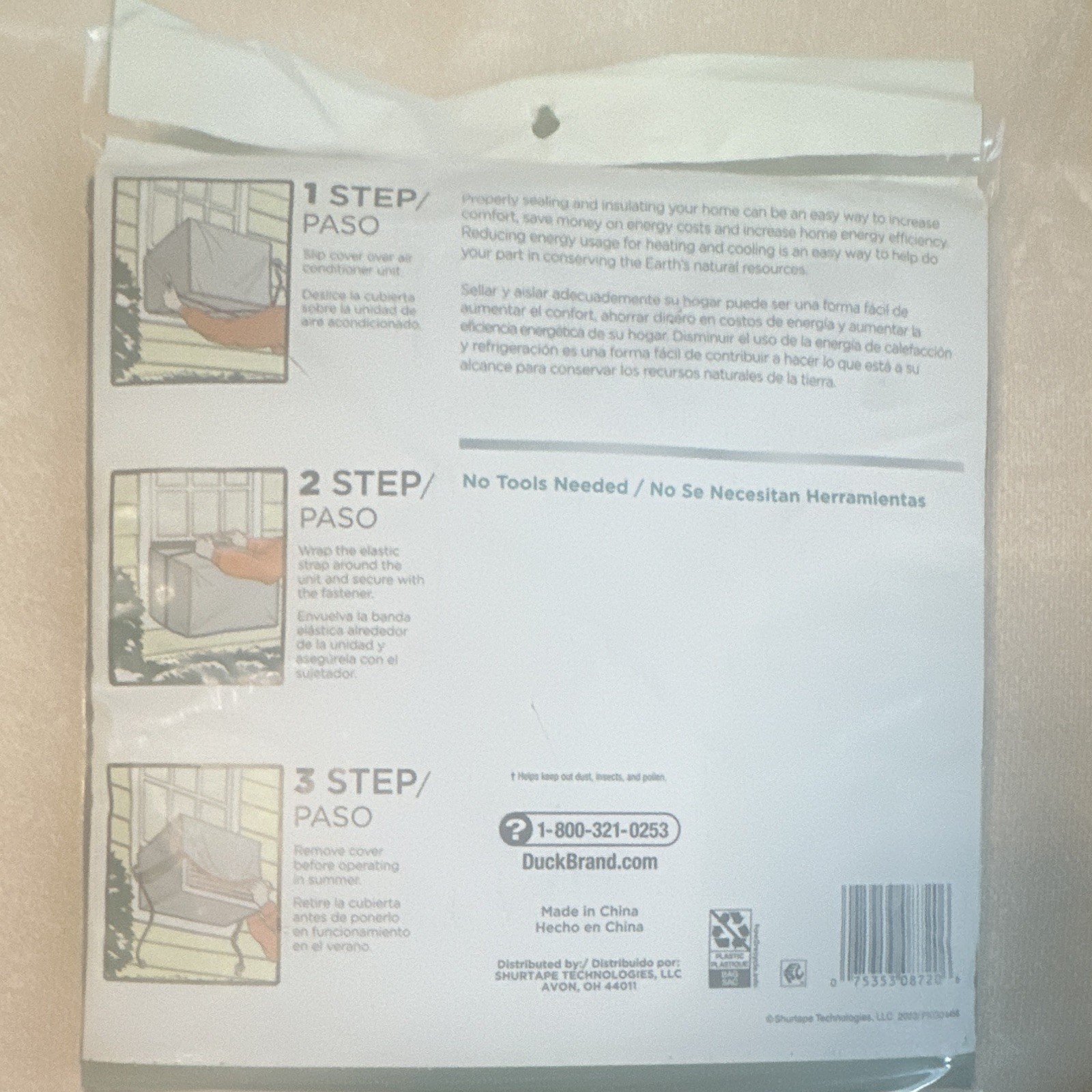 Duck Window Air Conditioner Cover Gray No Tools Needed 27 x 18 x 25 in