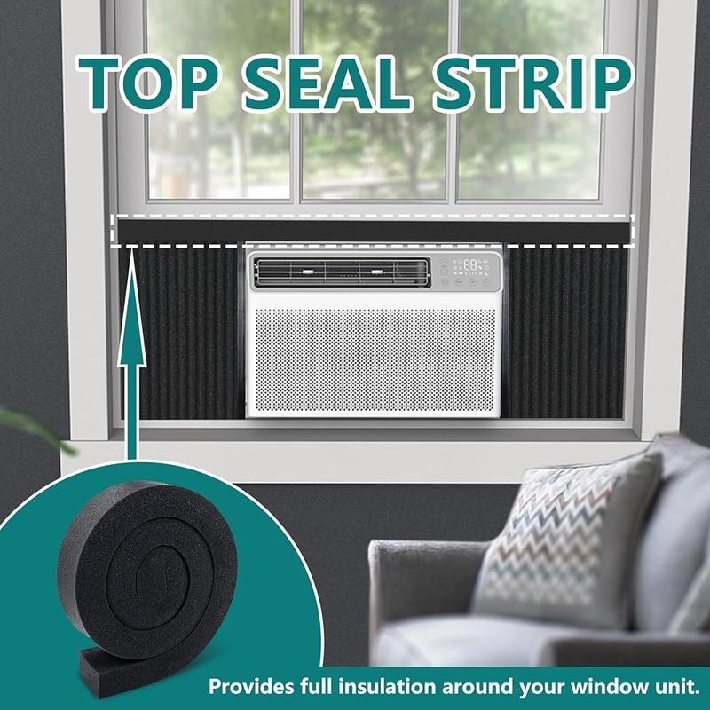 AC Window Foam Panel Insulation Kit Noise Reduction Seal 5000-22000BTU Units New