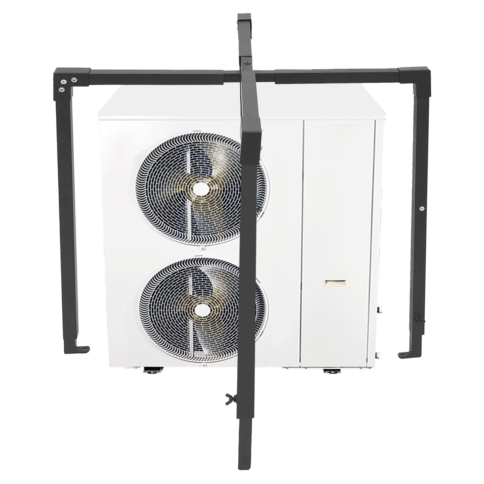 Ac Security Cage, Air Conditioner Cage, Adjustable Air Conditioner Cage Black
