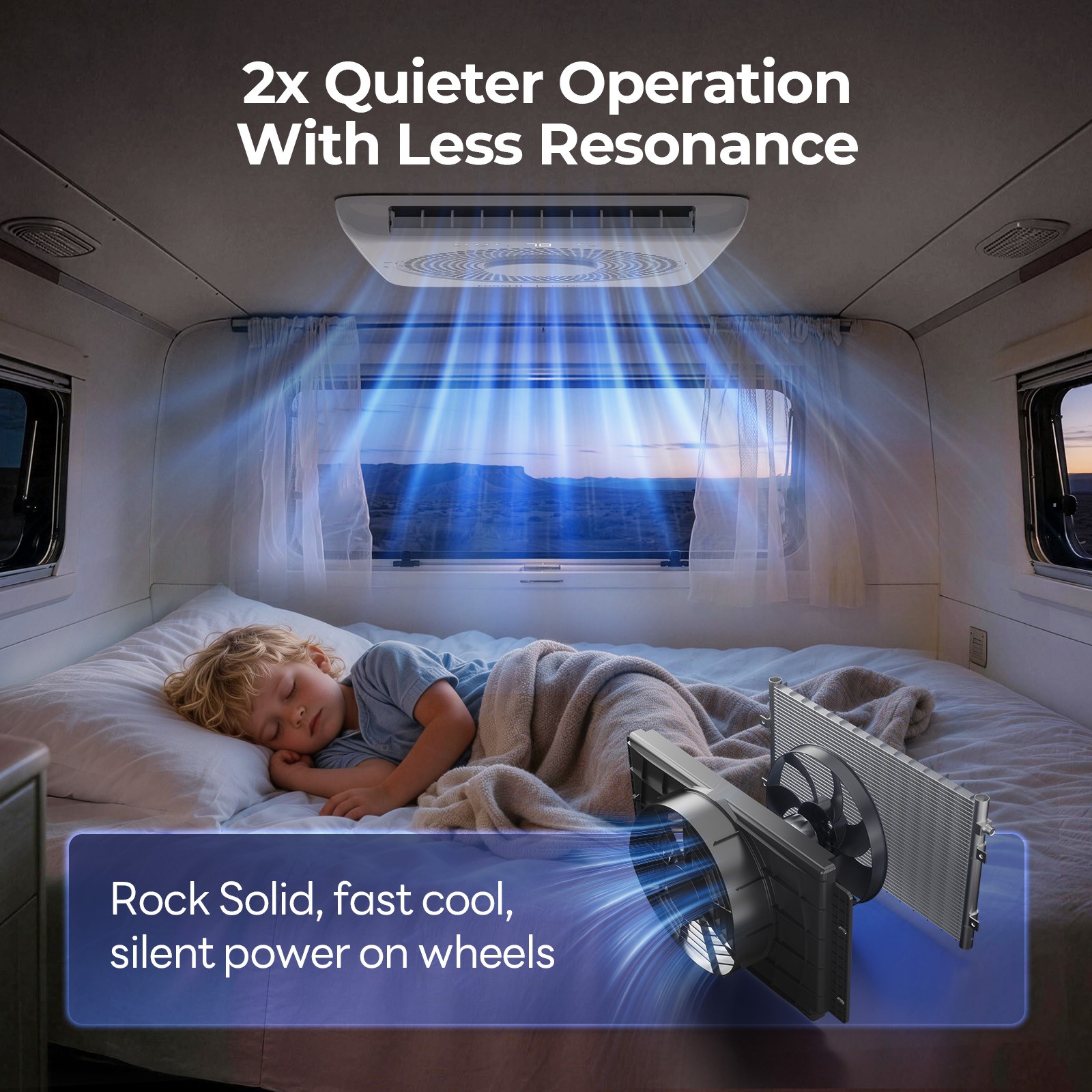 Used RV Air Conditioner 16K BTU –Ultra-Quiet Low Profile Rooftop AC w/ Heat Pump