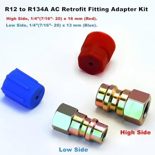 R12 to R134A AC Retrofit Fitting Adapter Kit, R12 R22 AC Conversion Adapter- A